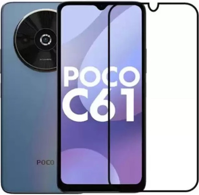 Caseline Edge To Edge Tempered Glass for POCO C61(Pack of 1)