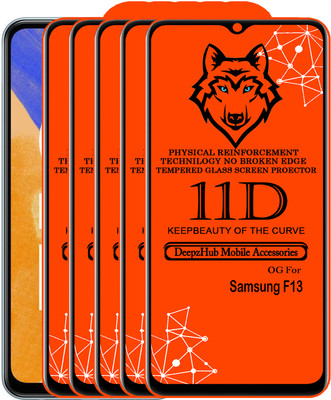 CRodible Edge To Edge Tempered Glass for Samsung Galaxy F13(Pack of 5)