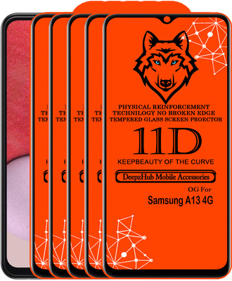 DeepzHub Edge To Edge Tempered Glass for Samsung A13 4G(Pack of 5)