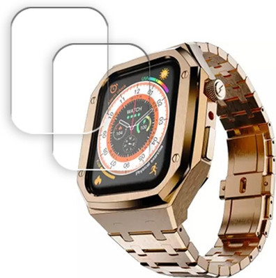 SOMTONE Edge To Edge Tempered Glass for Fire-Boltt Elemento 1.95 inch SMARTWATCH SCREEN GUARD(Pack of 2)