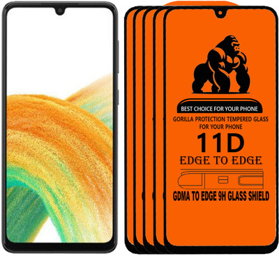 GDMA Edge To Edge Tempered Glass for SAMSUNG A33 5G(Pack of 5)