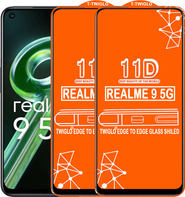 TWIGLO Edge To Edge Tempered Glass for REALME 9 5G(Pack of 2)