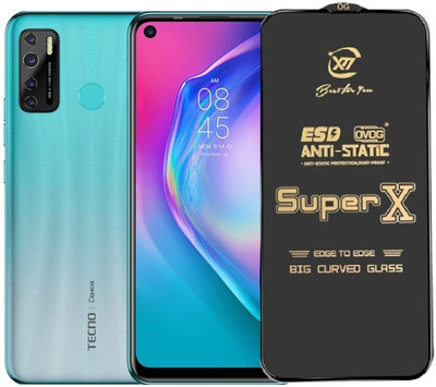 TELESHIELD Edge To Edge Tempered Glass for Tecno Camon 15 Air, ESD OG, Anti Static, Big Curve, Dust Proof Tempered Glass(Pack of 1)