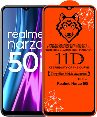 DeepzHub Edge To Edge Tempered Glass for Realme Narzo 50i(Pack of 1)