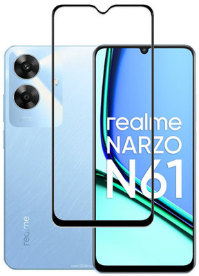AARERED Edge To Edge Tempered Glass for REALME NARZO N61, realme narzo n61(Pack of 1)