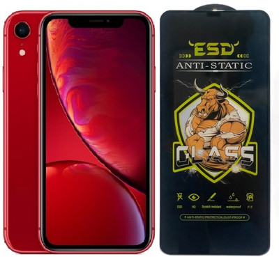 TELESHIELD Edge To Edge Tempered Glass for Apple iPhone XR, ESD Glass, ESD Protector, Edge to Edge, Screen Protector(Pack of 1)
