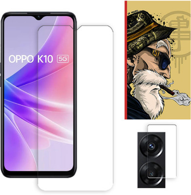 ARBAN Edge To Edge Tempered Glass for Oppo K10 5G Tempered Glass Screen Protector | Anti-Scratch | Edge to Edge Full Coverage | 9H Hardness ( 1 FRONT SCREEN GUARD + 1 CAMERA LENS PROTECTOR + 1 FREE BACK EMBOSSED SKIN001 )(Pack of 1)