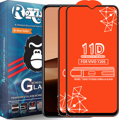 Roxel Edge To Edge Tempered Glass for Vivo Y20S(Pack of 2)