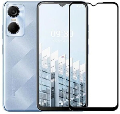 Resolute Edge To Edge Tempered Glass for Tecno Pop 7 Pro, DelhiGear Glass(Pack of 1)