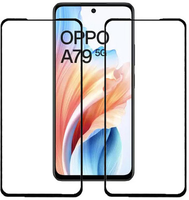KMPERED Edge To Edge Tempered Glass for Oppo A79 5G(Pack of 2)