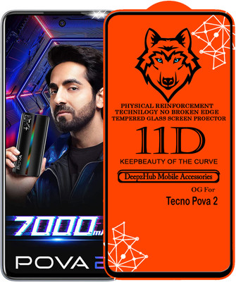 DeepzHub Edge To Edge Tempered Glass for Tecno Pova 2(Pack of 1)
