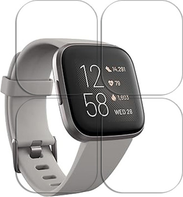 SOMTONE Edge To Edge Tempered Glass for Fitbit FB507GYSR Versa 2 1.34 inch SMARTWATCH SCREEN GUARD(Pack of 4)