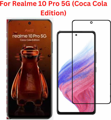 XRENGTH Edge To Edge Tempered Glass for Realme 10 Pro 5G (Coca Cola Edition).(Pack of 2)