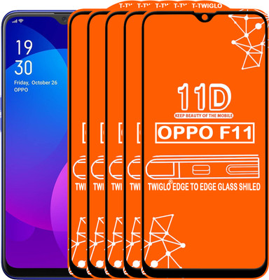 TWIGLO Edge To Edge Tempered Glass for OPPO F11(Pack of 5)