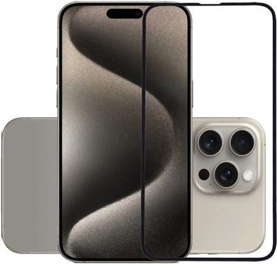 NKCASE Edge To Edge Tempered Glass for Apple Iphone 15, Apple Iphone 15 Pro(Pack of 1)