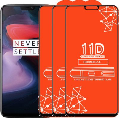 Qyist Edge To Edge Tempered Glass for OnePlus 6(Pack of 3)