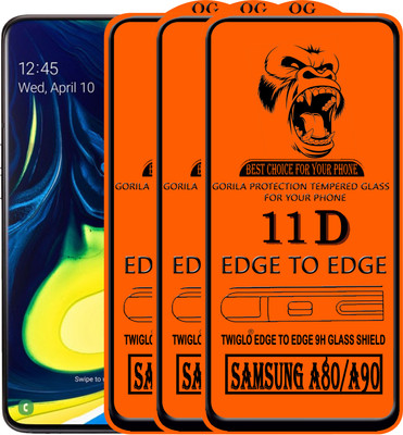 TWIGLO Edge To Edge Tempered Glass for SAMSUNG A90 4G(Pack of 3)