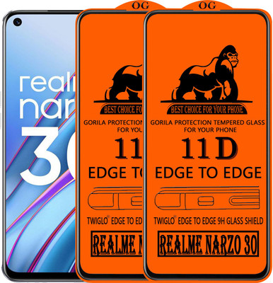 TWIGLO Edge To Edge Tempered Glass for REALME NARZO 30(Pack of 2)