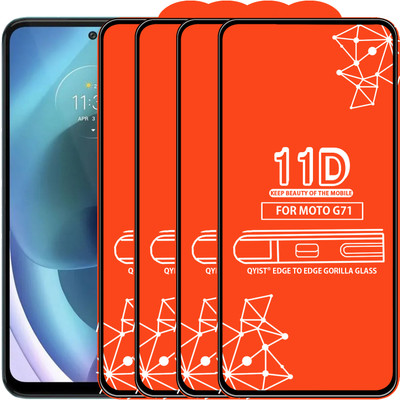 Qyist Edge To Edge Tempered Glass for Moto G71(Pack of 4)