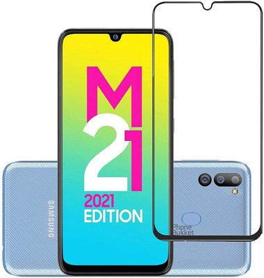 1DOLLAR Edge To Edge Tempered Glass for Samsung Galaxy M21 2021,Samsung Galaxy M21 2021--Screen Protector Full HD Quality Tempered Glass Anti-Scratch Edge to Edge Coverage with Easy Installation Kit(Pack of 1)