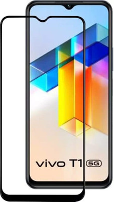 EITANSHA CREATION Edge To Edge Tempered Glass for Vivo T1(Pack of 1)
