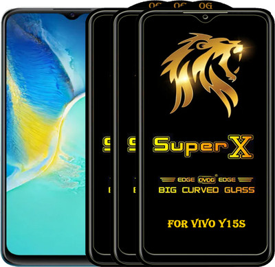 PFOAM Edge To Edge Tempered Glass for VIVO Y15S(Pack of 3)