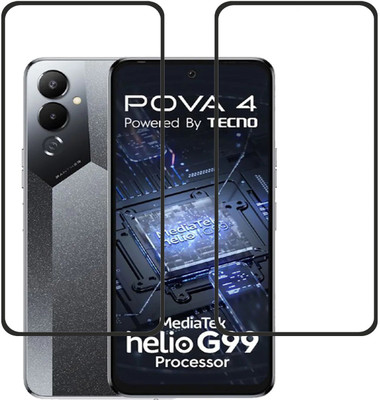 NKCASE Edge To Edge Tempered Glass for Tecno POVA 4(Pack of 2)