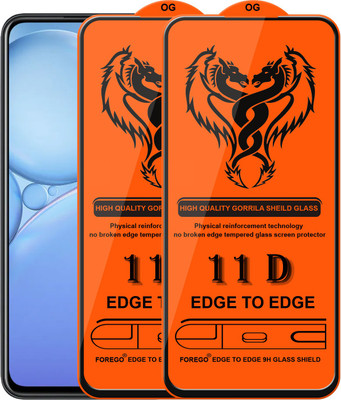Forego Edge To Edge Tempered Glass for Vivo V19(Pack of 2)