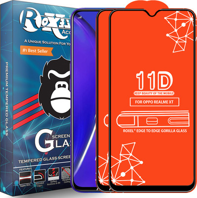 Roxel Edge To Edge Tempered Glass for Realme XT(Pack of 2)