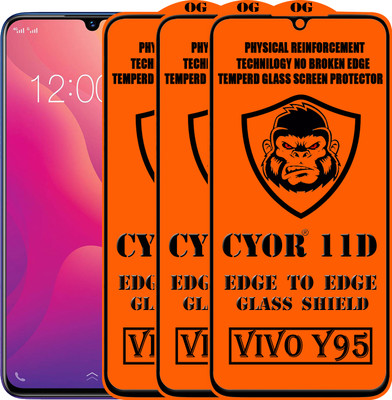 CYOR Edge To Edge Tempered Glass for VIVO Y95(Pack of 3)