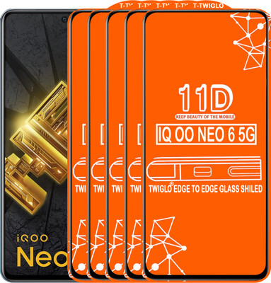 TWIGLO Edge To Edge Tempered Glass for IQOO NEO 6 5G(Pack of 5)