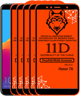 DeepzHub Edge To Edge Tempered Glass for Honor 7A(Pack of 5)
