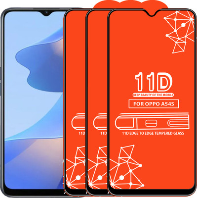 Qyist Edge To Edge Tempered Glass for Oppo A54S(Pack of 3)