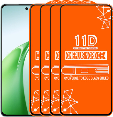 CYOR Edge To Edge Tempered Glass for ONEPLUS NORD CE 4 5G(Pack of 4)