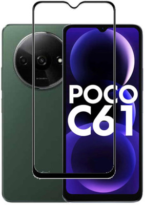 9H Edge To Edge Tempered Glass for Realme C61-9H hardness level provides protection from accidental drop & scratches Edge to Edge Coverage with Easy Installation Kit(Pack of 1)