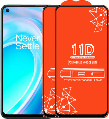 Qyist Edge To Edge Tempered Glass for Oneplus Nord Ce 2 Lite 5G(Pack of 2)