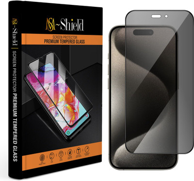 MS-Shield Edge To Edge Tempered Glass for Apple iPhone 15 Pro(Pack of 1)