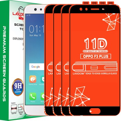 Laxdom Edge To Edge Tempered Glass for OPPO F3 PLUS(Pack of 4)