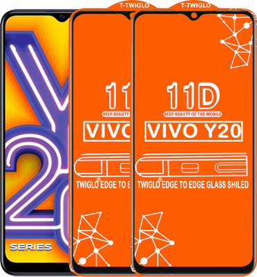 TWIGLO Edge To Edge Tempered Glass for VIVO Y20(Pack of 2)
