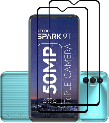 INFINITYWORLD Edge To Edge Tempered Glass for Tecno Spark 9T(Pack of 2)