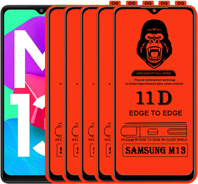 Laxdom Edge To Edge Tempered Glass for SAMSUNG GALAXY M13(Pack of 5)