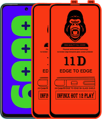 Rofix star Edge To Edge Tempered Glass for INFINIX HOT 12 PLAY(Pack of 2)
