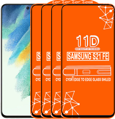 CYOR Edge To Edge Tempered Glass for SAMSUNG S21 FE(Pack of 4)