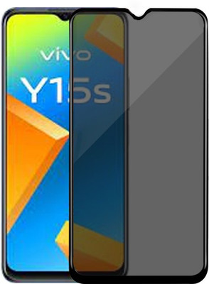 HUPSHY Edge To Edge Tempered Glass for vivo Y15s(Pack of 1)