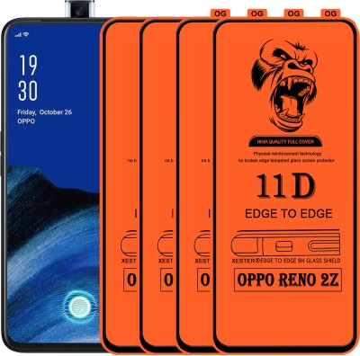 PFOAM Edge To Edge Tempered Glass for OPPO Reno 2z(Pack of 4)