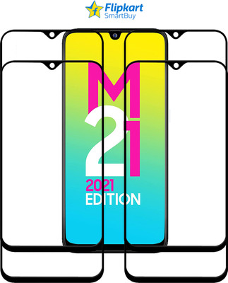 Flipkart SmartBuy Edge To Edge Tempered Glass for SAMSUNG M21 2021(Pack of 4)