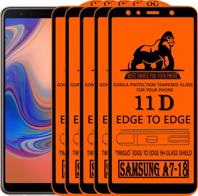 TWIGLO Edge To Edge Tempered Glass for SAMSUNG A7-18(Pack of 5)