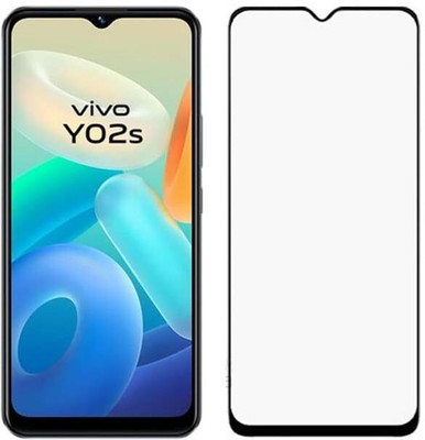 EITANSHA CREATION Edge To Edge Tempered Glass for Vivo Y02s, Vivo Y02S(Pack of 1)