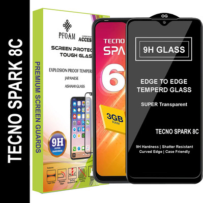 PFOAM Edge To Edge Tempered Glass for TECNO SPARK 8C(Pack of 1)