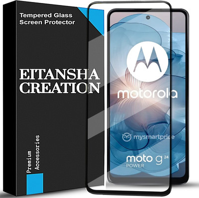 EITANSHA CREATION Edge To Edge Tempered Glass for MOTOROLA g24 Power, Moto g24 Power(Pack of 1)